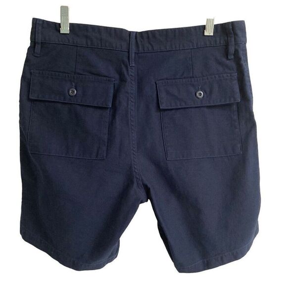 Taylor Stitch Trail Short In Navy Reverse Sateen Mens Retro Organic Cotton NEW - Picture 5 of 13
